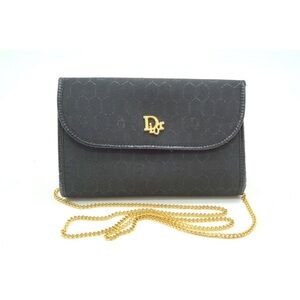 Dior Black Clutch with Gold Chain